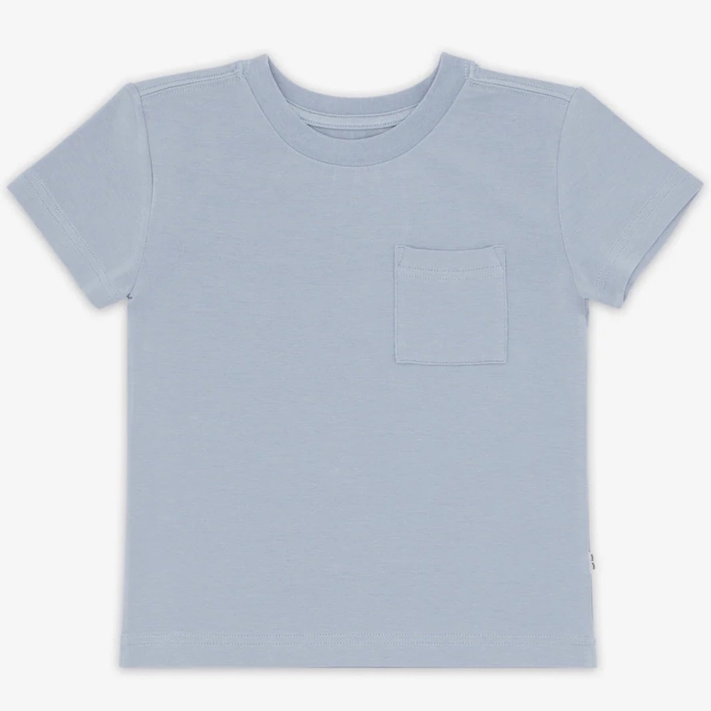 Little Sleepies Fog Blue Relaxed Pocket Tee